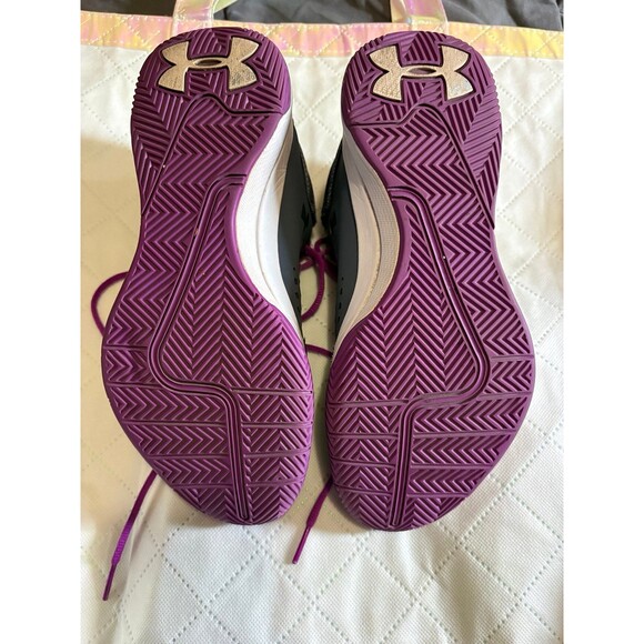 Size 7 (GS) - Under Armour Jet 2017 Mid Apollo Grey Purple - Picture 3 of 3